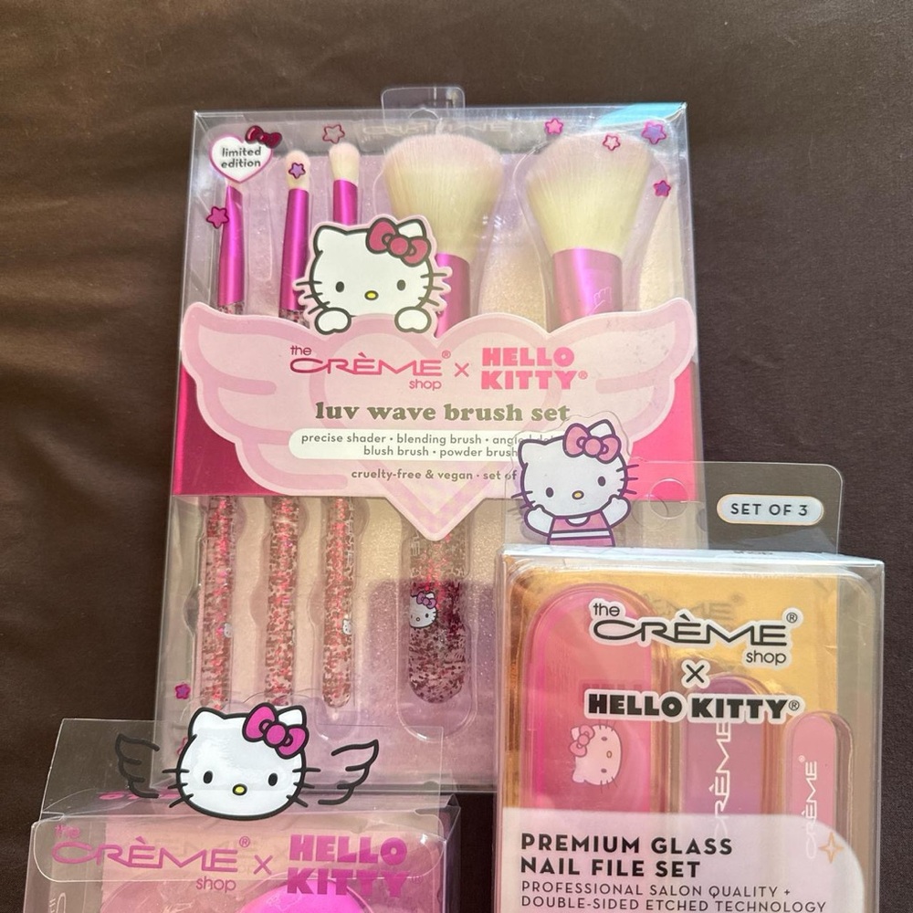 Hello Kitty Pink and White Glass Nail File Set